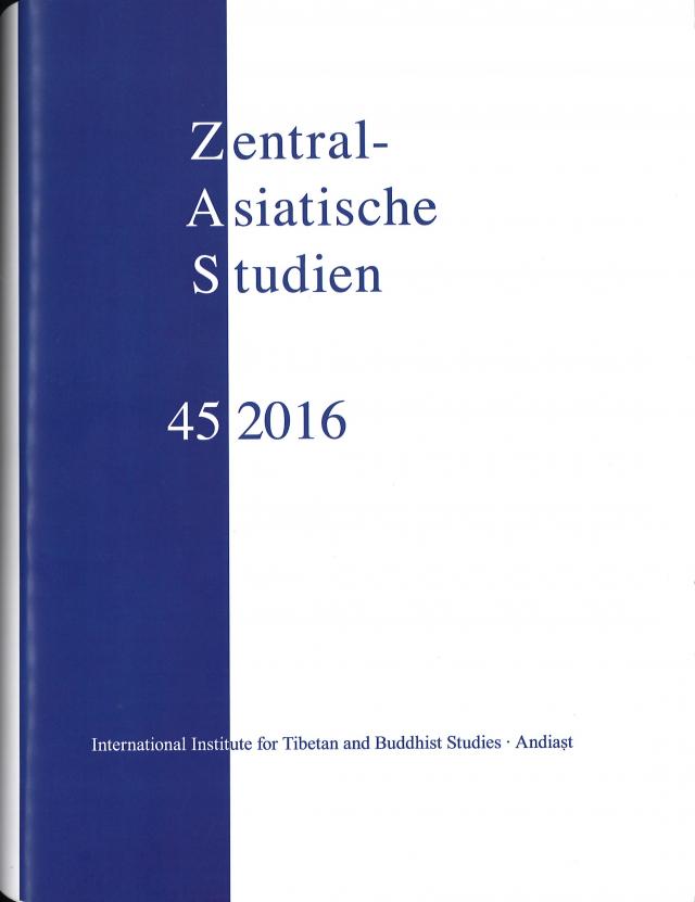 Zentralasiatische Studien 45 (2016)