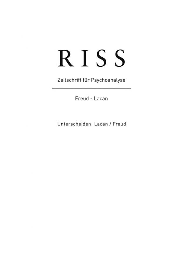 Unterscheiden: Freud / Lacan
