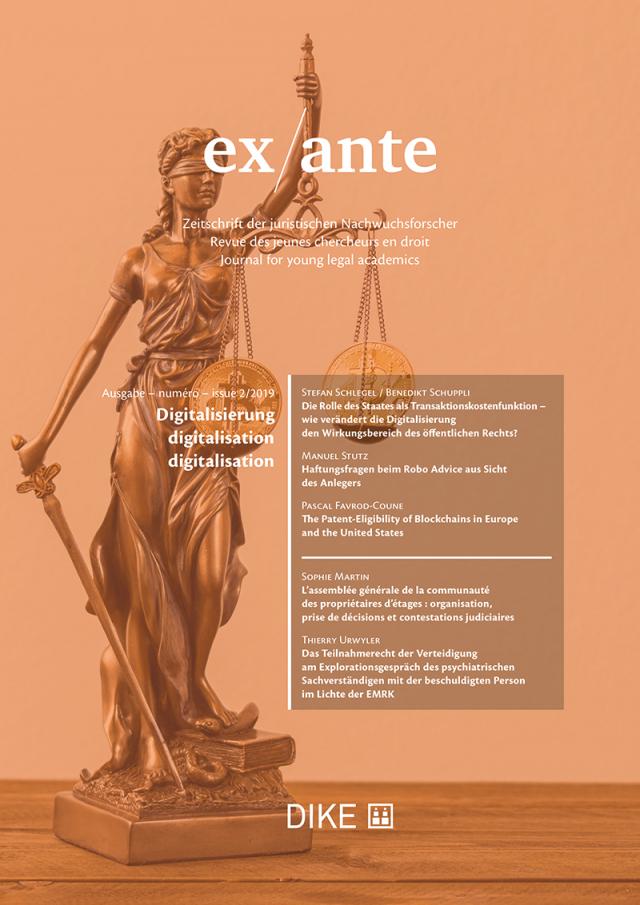 ex/ante 2/2019 Digitalization and Law