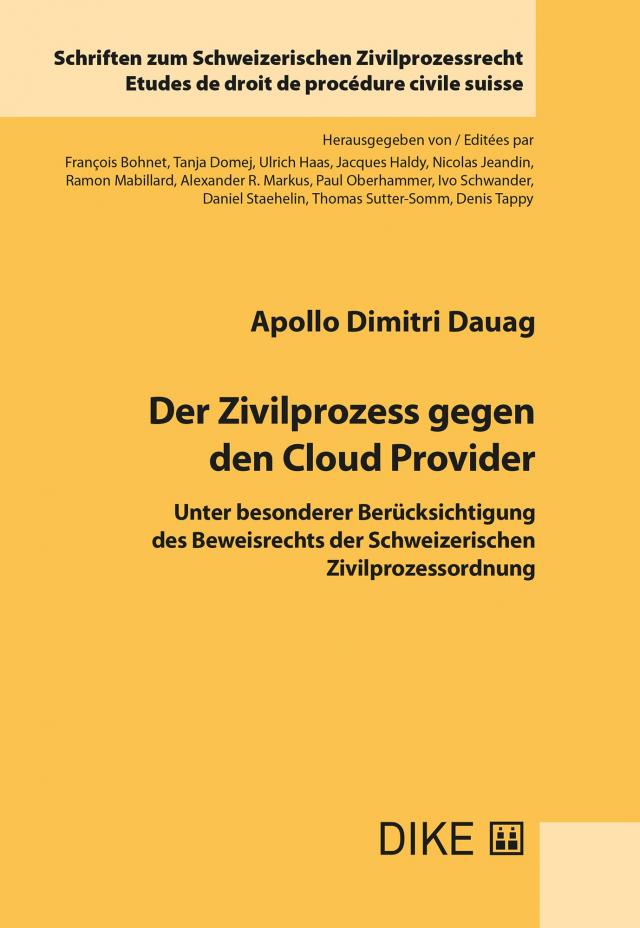 Der Zivilprozess gegen den Cloud Provider