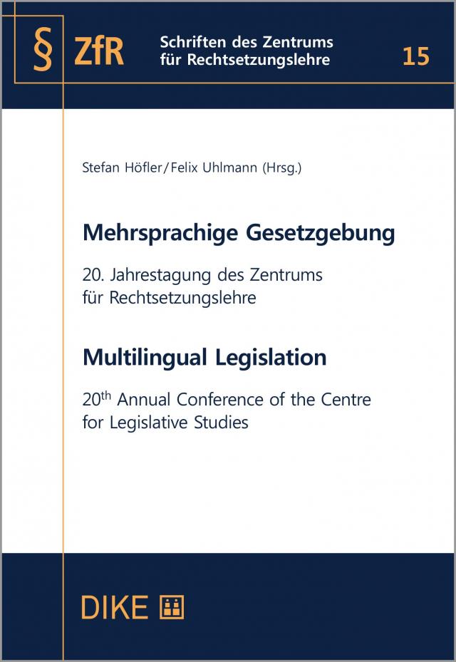 Mehrsprachige Gesetzgebung - Multilingual Legislation