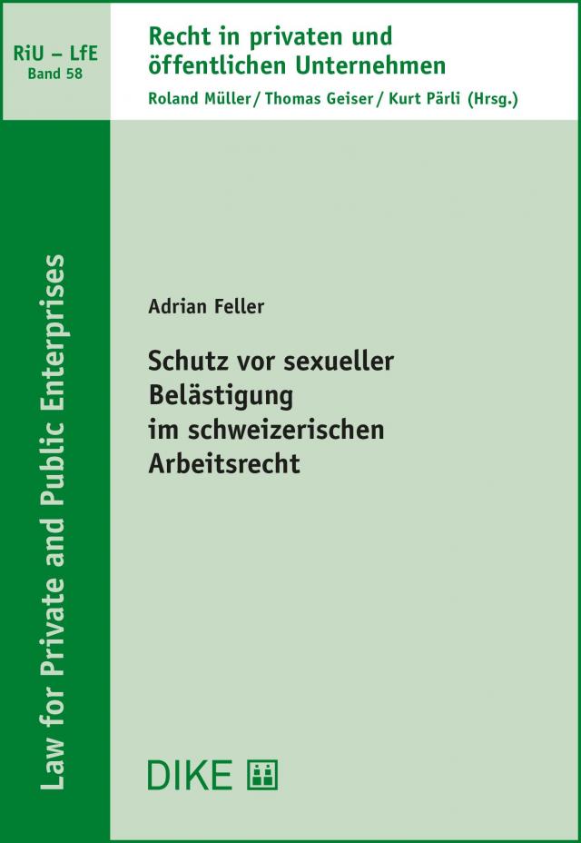 Schutz vor sexueller Belästigung im schweizerischen Arbeitsrecht