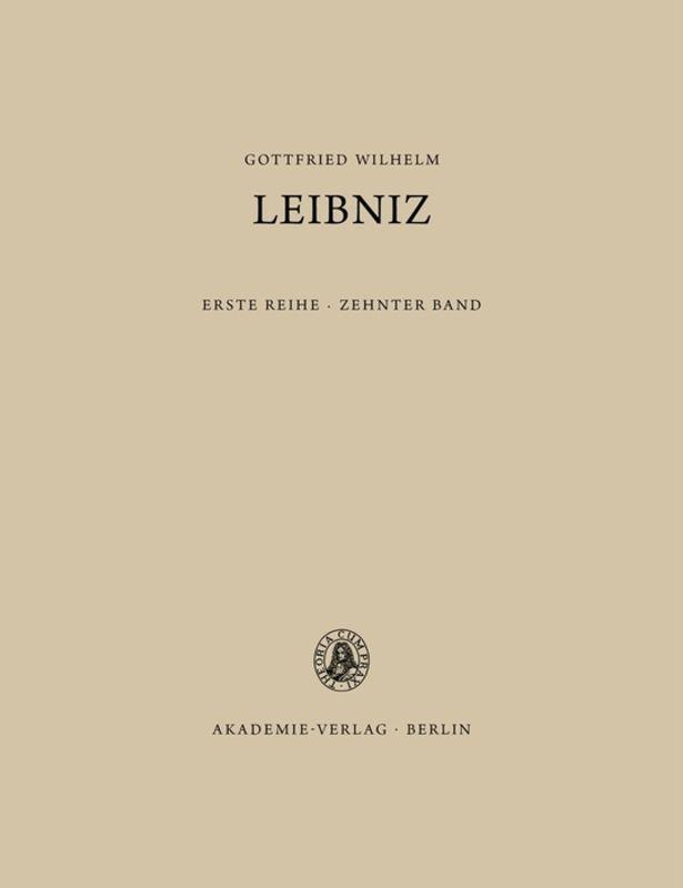 Gottfried Wilhelm Leibniz: Sämtliche Schriften und Briefe. Allgemeiner... / 1694