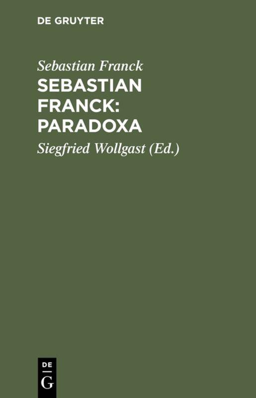 Sebastian Franck: Paradoxa