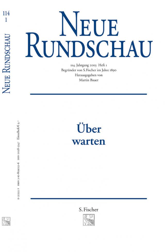 Neue Rundschau 2003/1