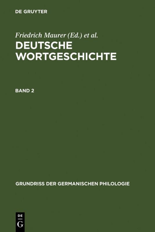 Deutsche Wortgeschichte / Deutsche Wortgeschichte. Band 2