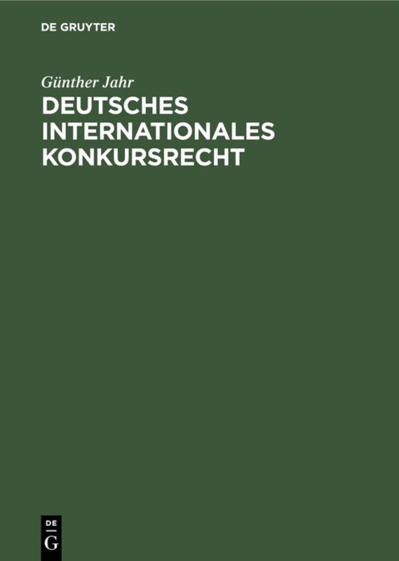 Deutsches Internationales Konkursrecht