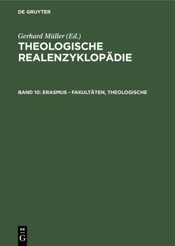 Theologische Realenzyklopädie / Erasmus - Fakultäten, Theologische