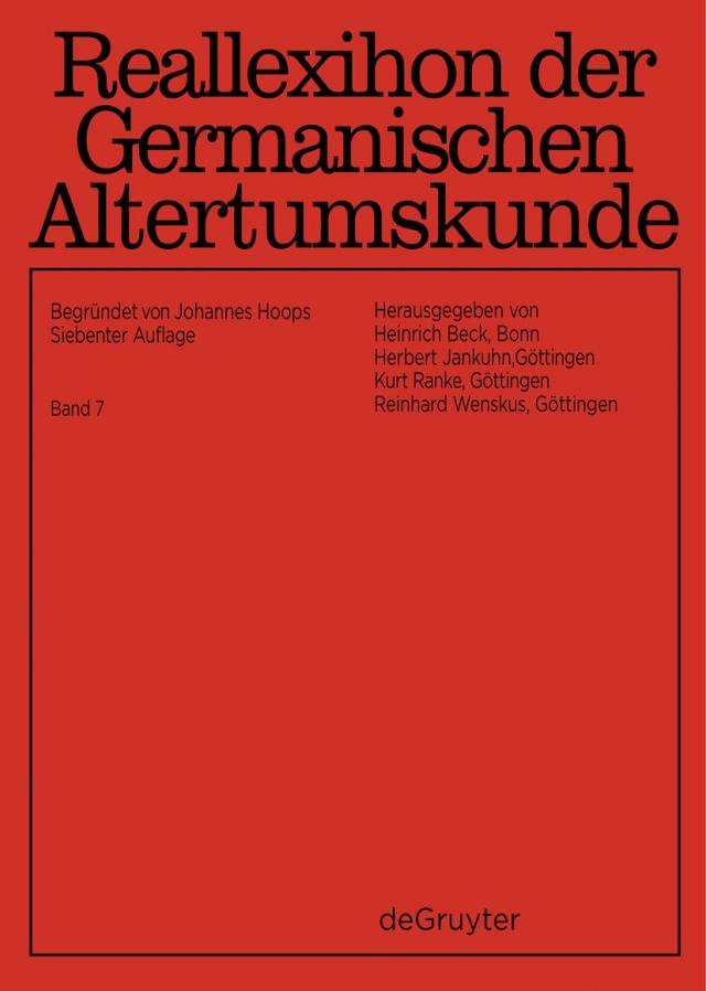 Reallexikon der Germanischen Altertumskunde / Einfache Formen - Eugippius