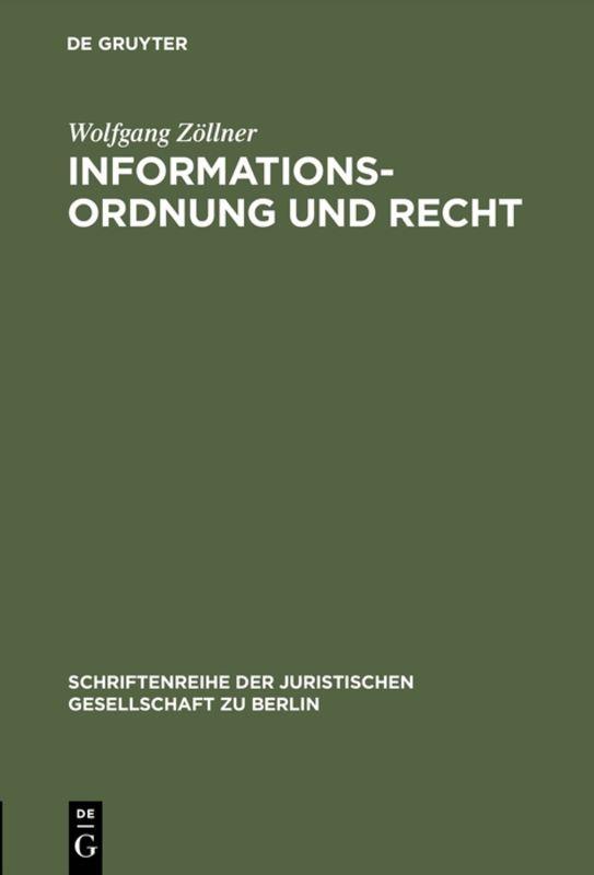 Informationsordnung und Recht