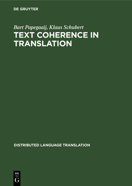 Text Coherence in Translation