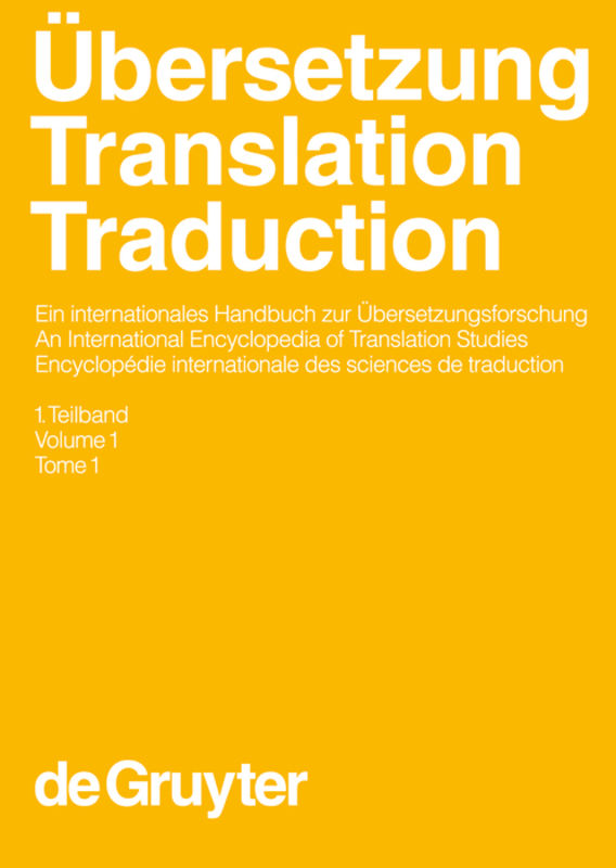 Übersetzung - Translation - Traduction / Übersetzung - Translation - Traduction. 1. Teilband