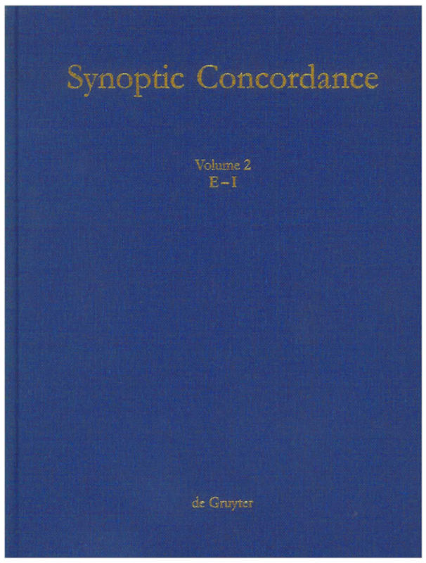 Paul Hoffmann; Thomas Hieke; Ulrich Bauer: Synoptic Concordance / E[psilon] - I[ota]