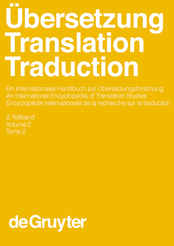 Übersetzung - Translation - Traduction / Übersetzung - Translation - Traduction. 2. Teilband