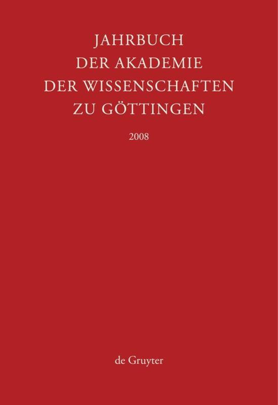 Jahrbuch der Göttinger Akademie der Wissenschaften / 2008
