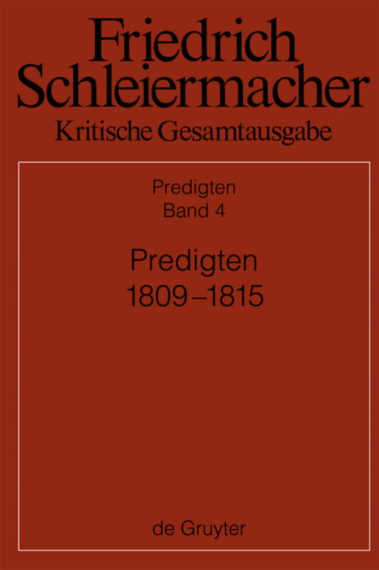 Predigten 1809-1815