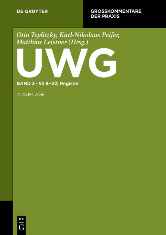 UWG / §§ 8-22; Register