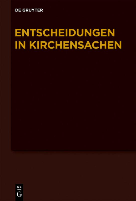 Entscheidungen in Kirchensachen seit 1946 / 1.1.-30.06.2009