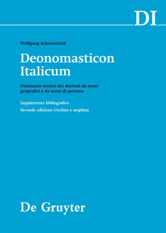 Deonomasticon Italicum (DI) / Supplemento bibliografico
