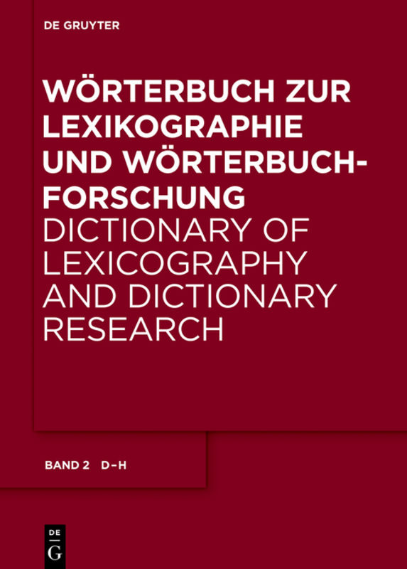 Wörterbuch zur Lexikographie und Wörterbuchforschung: D - H