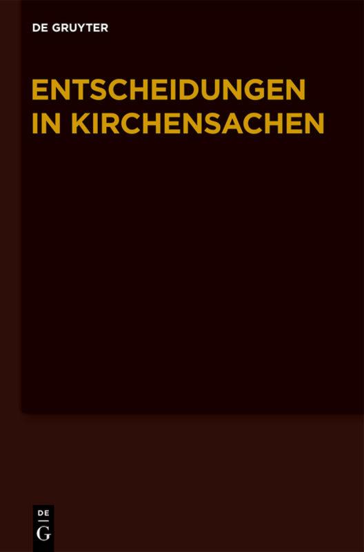 Entscheidungen in Kirchensachen seit 1946 / 1.1.-30.06.2011