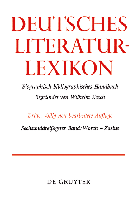Deutsches Literatur-Lexikon / Worch - Zasius
