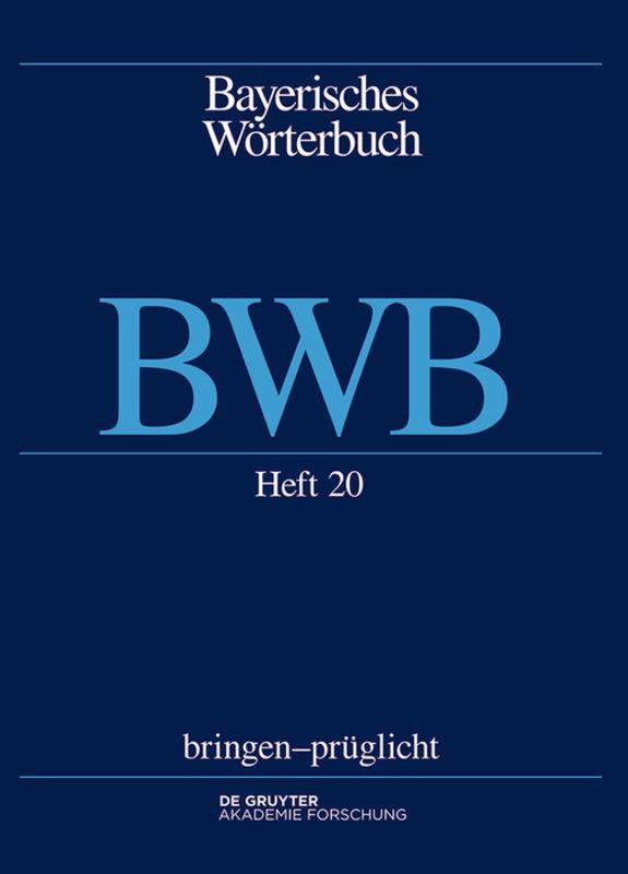 Bayerisches Wörterbuch (BWB) / bringen – prüglicht