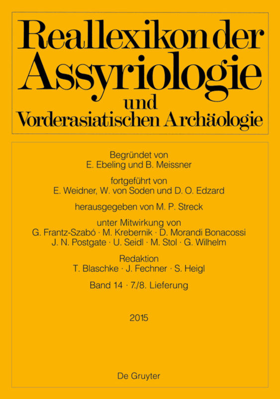 Reallexikon der Assyriologie und Vorderasiatischen Archäologie / Ut(a)-napiši(m) – Waša/ezzil(i)