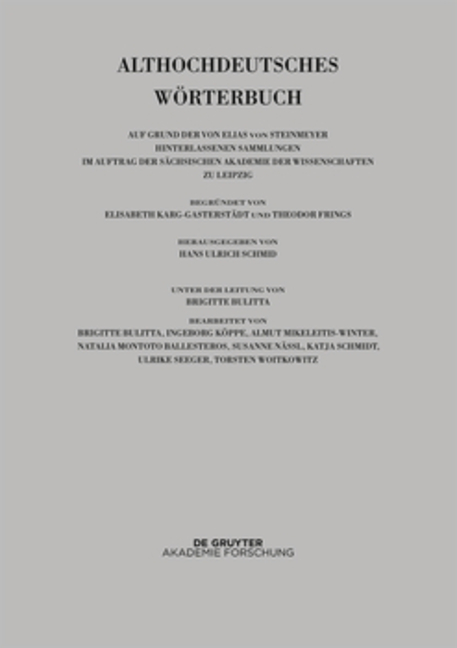 Althochdeutsches Wörterbuch / Band VII: O – R. 1. und 2. Lieferung (o bis ouga)