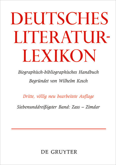 Deutsches Literatur-Lexikon / Zass - Zimdar
