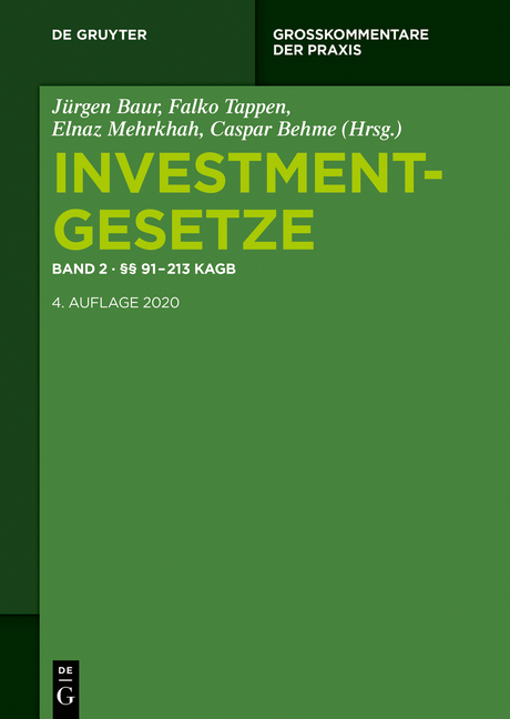 Investmentgesetze / §§ 91 - 213 KAGB