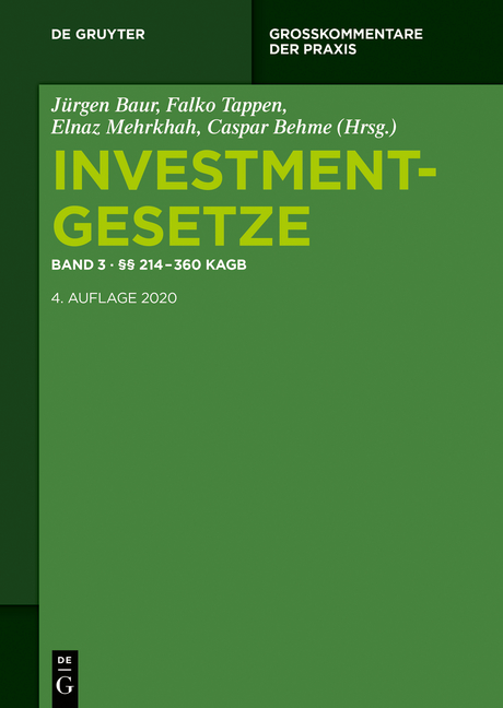 Investmentgesetze / §§ 214 - 360 KAGB