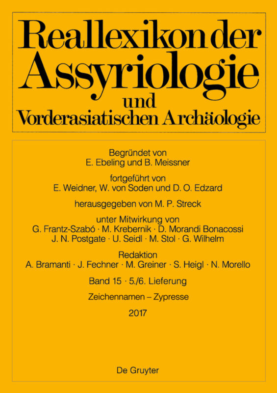Reallexikon der Assyriologie und Vorderasiatischen Archäologie / Zeichennamen - Zypresse