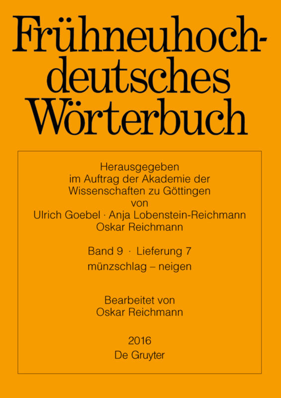 Frühneuhochdeutsches Wörterbuch / münzschlag – neigen