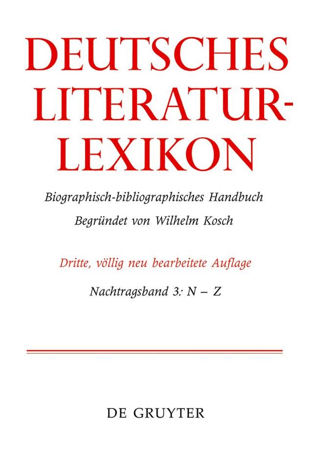 Deutsches Literatur-Lexikon / N – Z