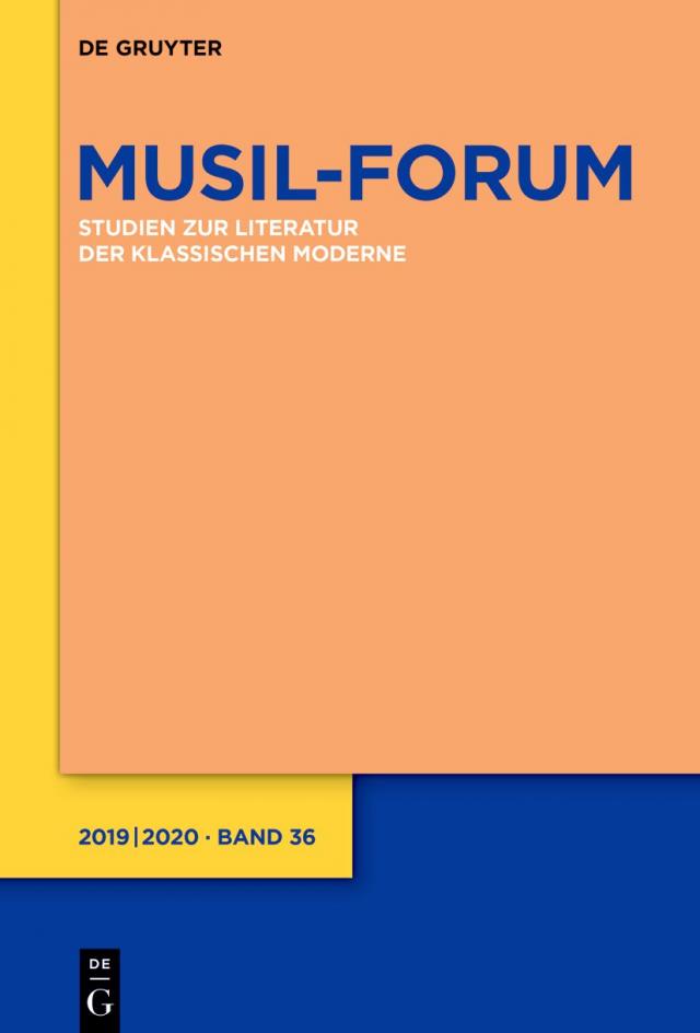 Musil-Forum / 2019/2020