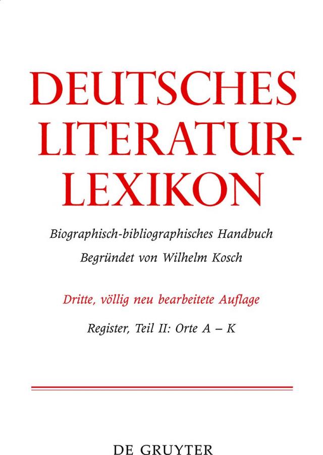 Deutsches Literatur-Lexikon / Orte