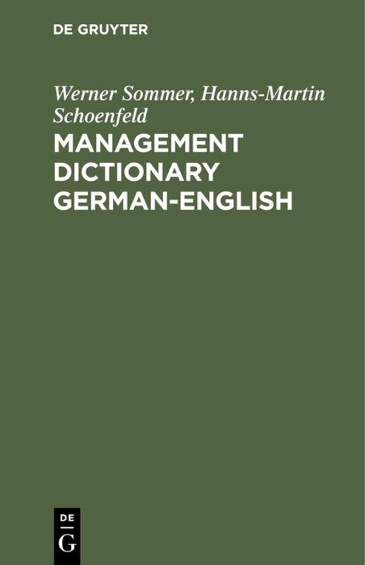 Management Dictionary German-English