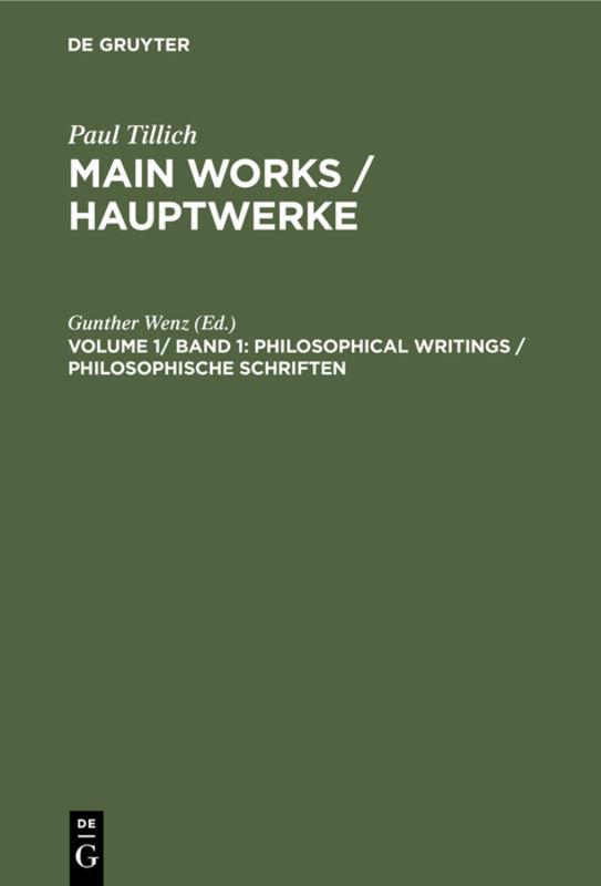 Philosophical Writings / Philosophische Schriften