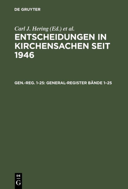 General-Register Bände 1–25