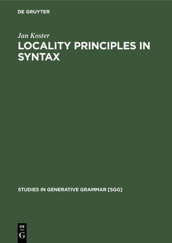 Locality principles in syntax