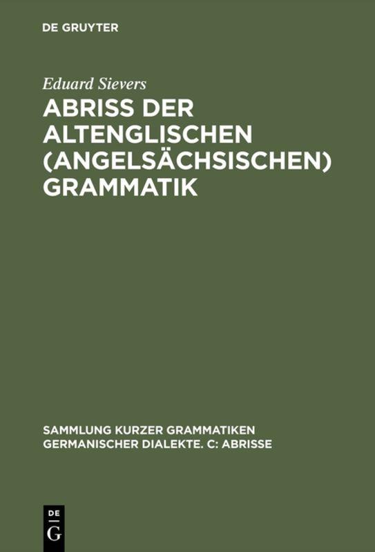 Abriss der altenglischen (angelsächsischen) Grammatik