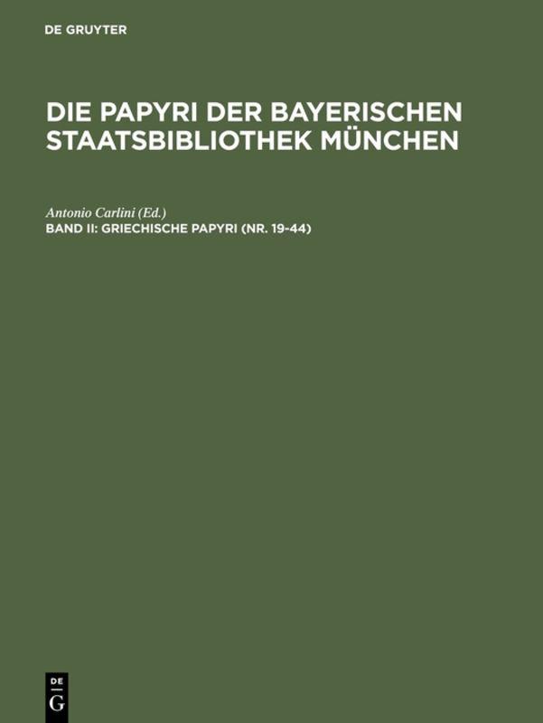 Griechische Papyri (Nr. 19-44)