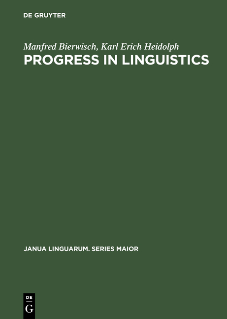 Progress in Linguistics