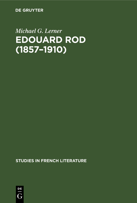 Edouard Rod (1857¿1910)