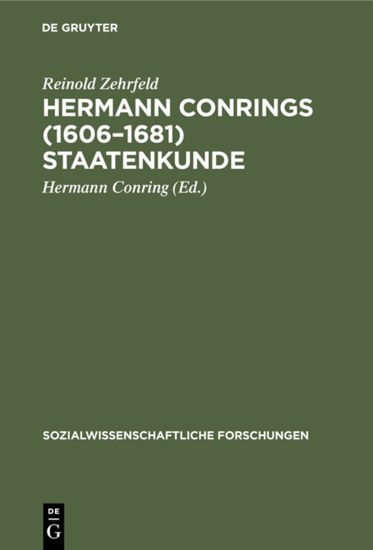 Hermann Conrings (1606¿1681) Staatenkunde
