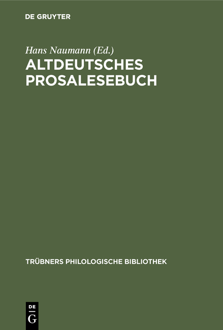 Altdeutsches Prosalesebuch