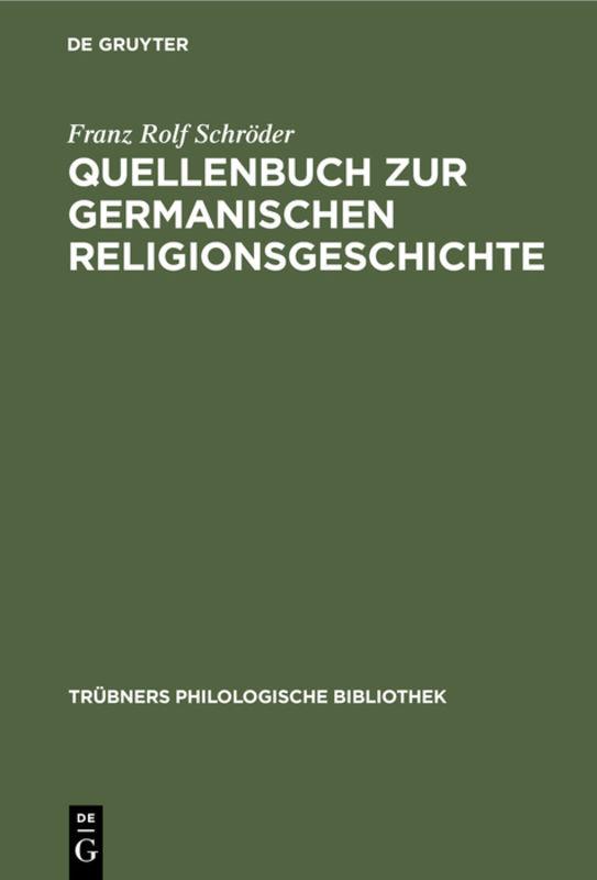 Quellenbuch zur germanischen Religionsgeschichte