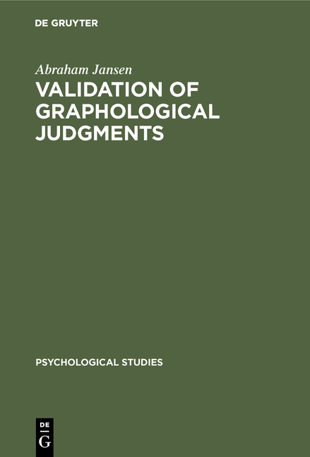 Validation of graphological judgments