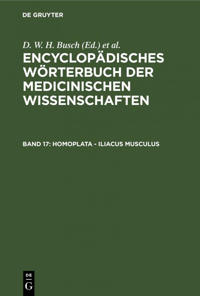 Encyclopädisches Wörterbuch der medicinischen Wissenschaften / Homoplata - Iliacus musculus